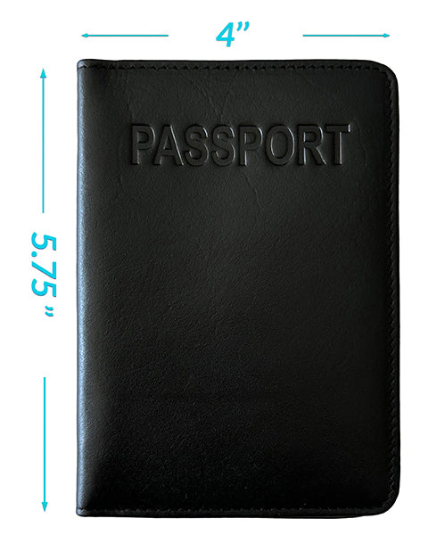 Personalized Monogrammed Leather RFID Passport Cover Holder
