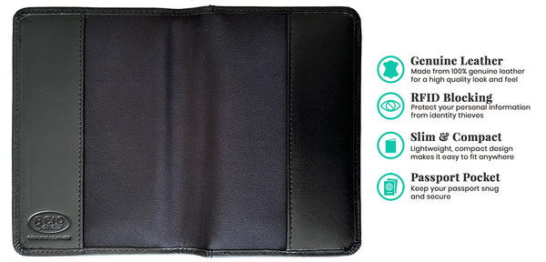 Personalized Monogrammed Leather RFID Passport Cover Holder