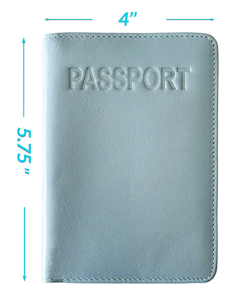 Personalized Monogrammed Leather RFID Passport Cover Holder