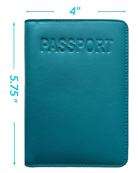 Personalized Monogrammed Leather RFID Passport Cover Holder