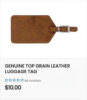 Genuine Top Grain Leather Luggage Tag