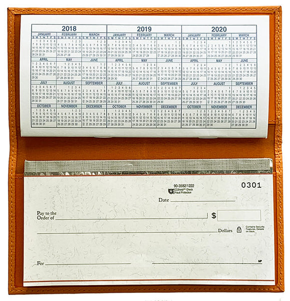Basic Genuine Leather Checkbook Cover