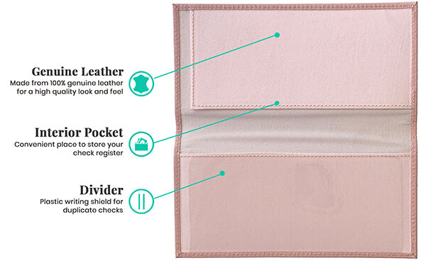 Basic Genuine Leather Checkbook Cover