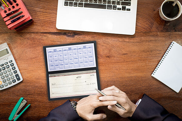 Basic Genuine Leather Checkbook Cover