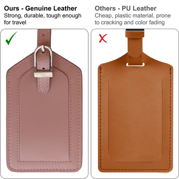 Personalized Monogrammed Leather Luggage Tag