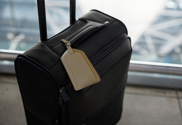 Genuine Top Grain Leather Luggage Tag