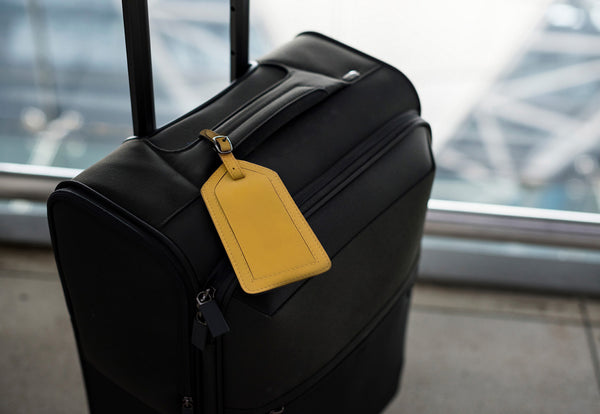 Genuine Top Grain Leather Luggage Tag