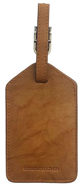 Genuine Top Grain Leather Luggage Tag