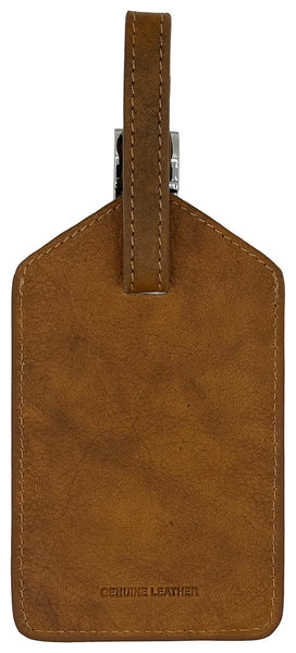 Genuine Top Grain Leather Luggage Tag