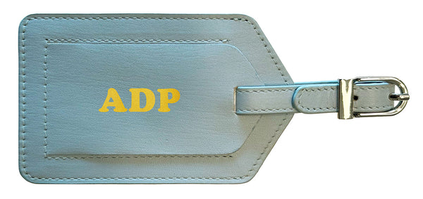 Personalized Monogrammed Leather Luggage Tag
