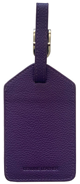 Personalized Monogrammed Leather Luggage Tags - 2 Pack