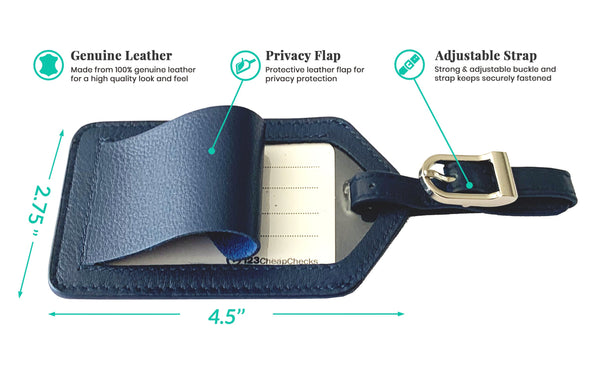 Personalized Monogrammed Leather RFID Passport Cover Holder and Luggage Tag