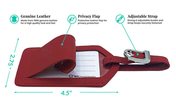 Personalized Monogrammed Leather RFID Passport Cover Holder and Luggage Tag
