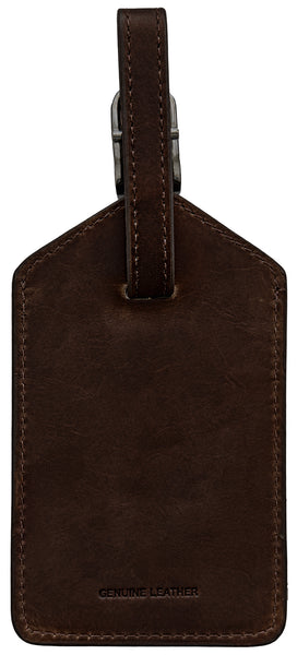 Personalized Monogrammed Leather Luggage Tags - 3 Pack
