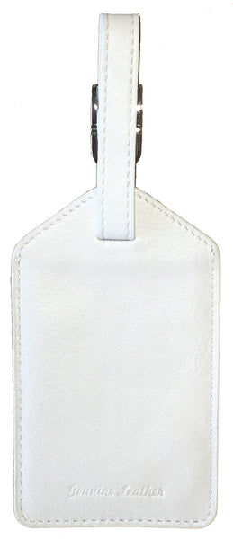 Personalized Monogrammed Leather Luggage Tags - 2 Pack