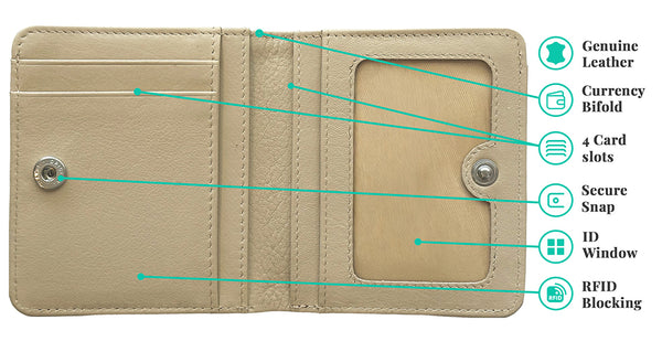 Personalized Genuine Leather Womens Mini Wallet