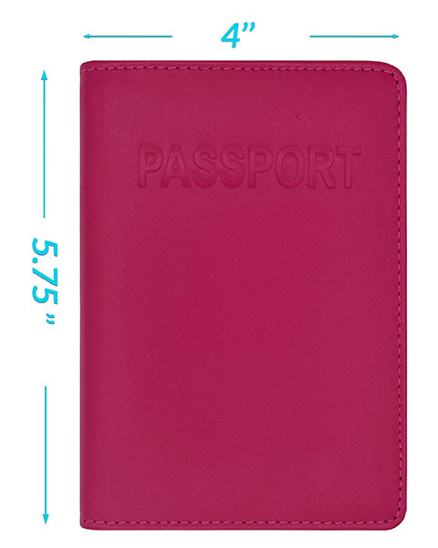 Personalized Monogrammed Leather RFID Passport Cover Holder and Luggage Tag