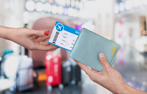 Deluxe Personalized Monogrammed Leather RFID Passport Wallet