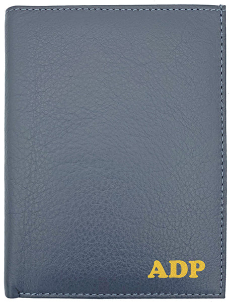 Deluxe Personalized Monogrammed Leather RFID Passport Wallet