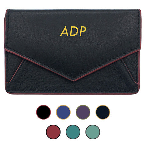 Genuine Leather Personalized RFID Card Holder