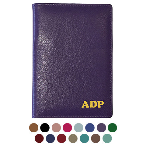 Personalized Monogrammed Leather RFID Passport Wallet