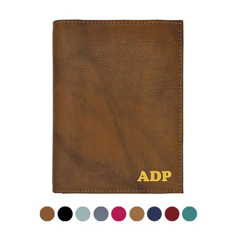 Deluxe Personalized Monogrammed Leather RFID Passport Wallet