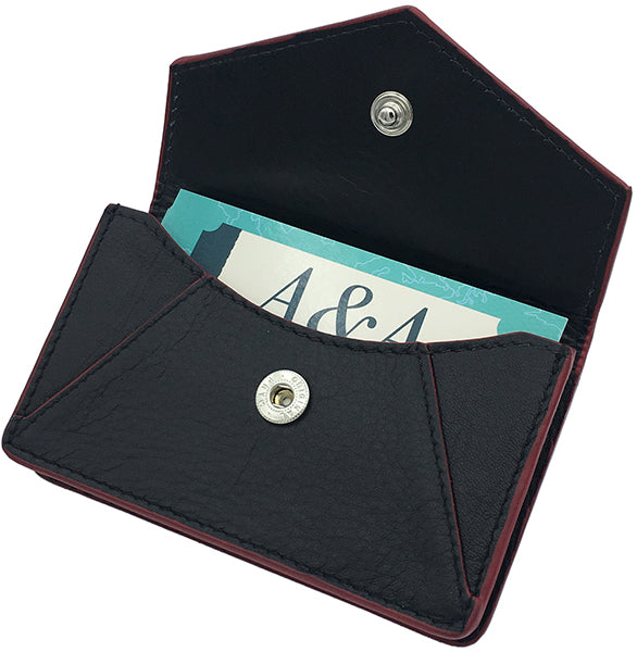 Genuine Leather Personalized RFID Card Holder - A&A Creative Designs