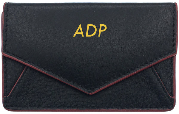 Genuine Leather Personalized RFID Card Holder - A&A Creative Designs