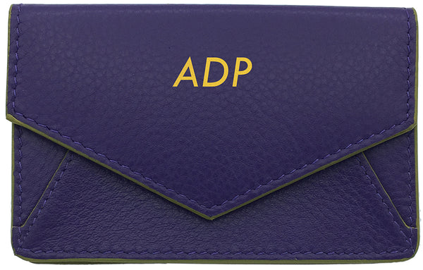 Genuine Leather Personalized RFID Card Holder - A&A Creative Designs