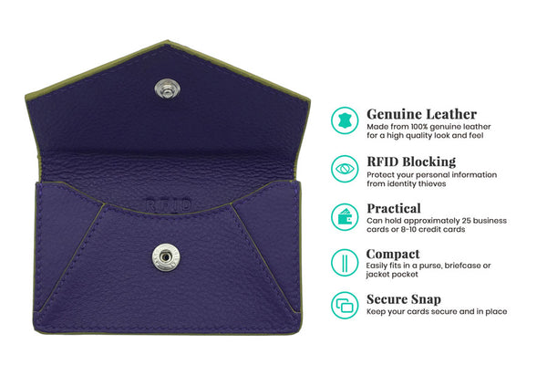 Genuine Leather Personalized RFID Card Holder