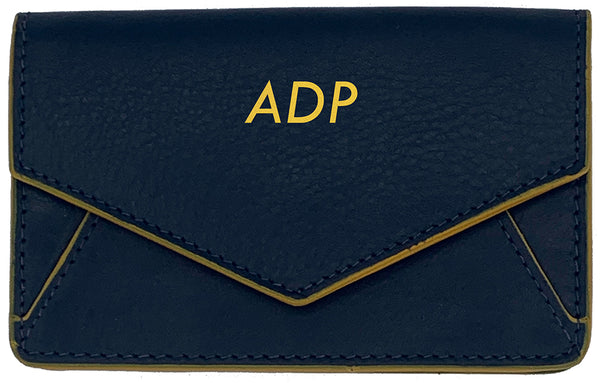 Genuine Leather Personalized RFID Card Holder - A&A Creative Designs