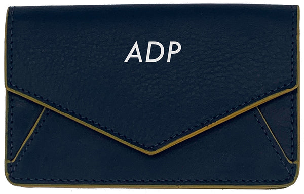 Genuine Leather Personalized RFID Card Holder - A&A Creative Designs