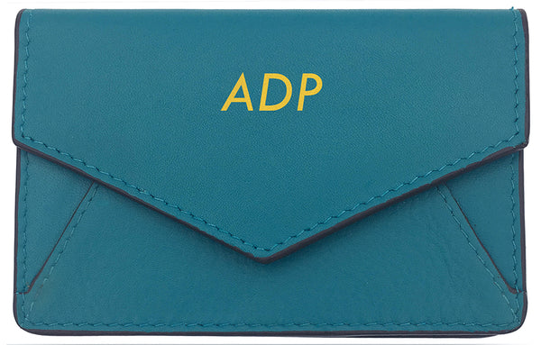 Genuine Leather Personalized RFID Card Holder - A&A Creative Designs