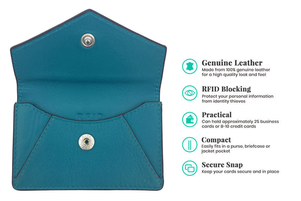 Genuine Leather Personalized RFID Card Holder