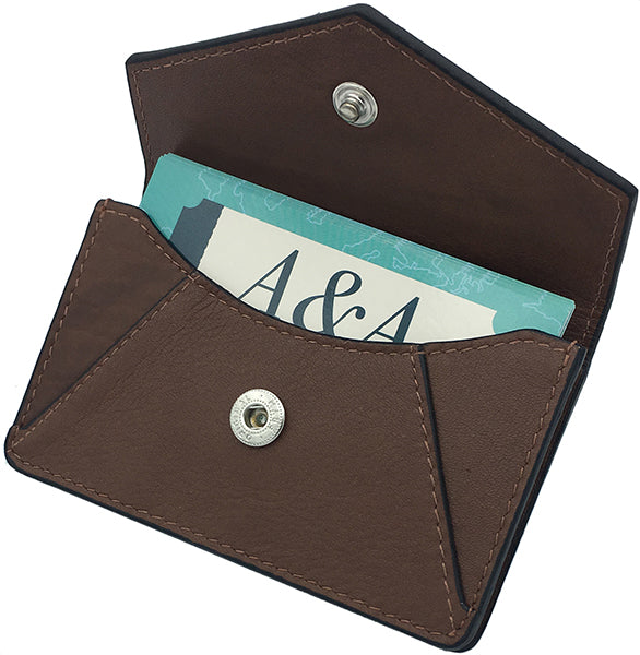 Genuine Leather Personalized RFID Card Holder - A&A Creative Designs