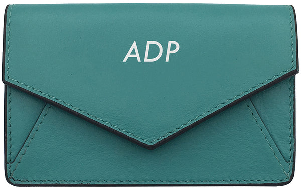 Genuine Leather Personalized RFID Card Holder - A&A Creative Designs