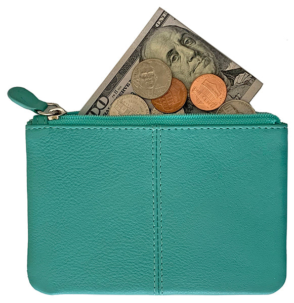 Personalized RFID Genuine Leather Coin Holder