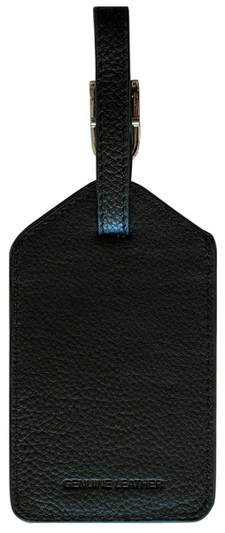 Personalized Monogrammed Leather Luggage Tags - 2 Pack