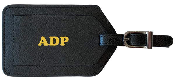 Personalized Monogrammed Leather Luggage Tag