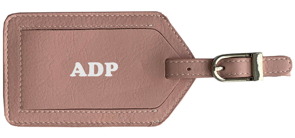 Personalized Monogrammed Leather Luggage Tag