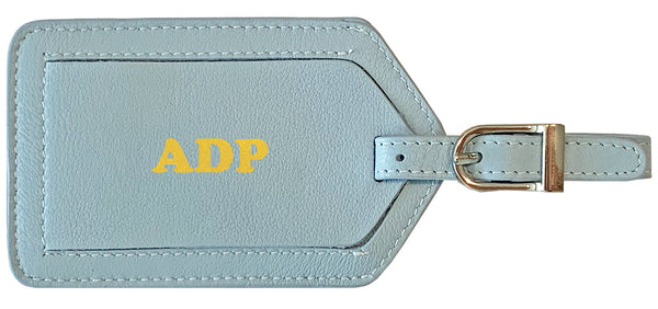 Personalized Monogrammed Leather Luggage Tag