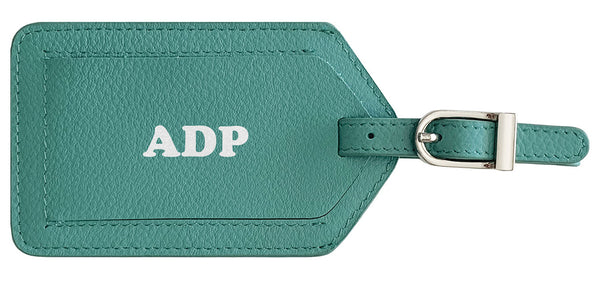 Personalized Monogrammed Leather Luggage Tag