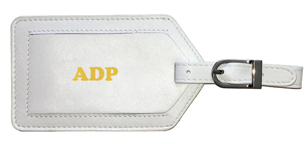 Personalized Monogrammed Leather Luggage Tag - A&A Creative Designs