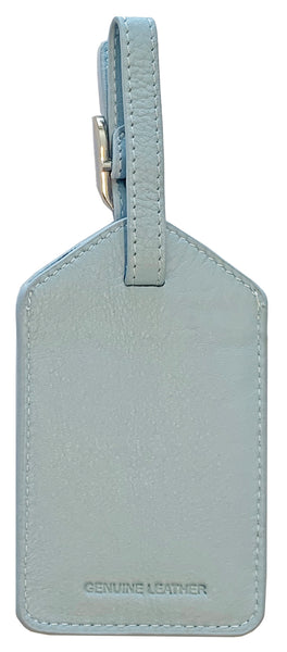 Personalized Monogrammed Leather Luggage Tags - 2 Pack