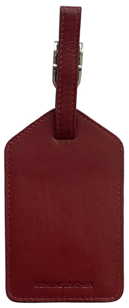 Personalized Monogrammed Leather Luggage Tags - 2 Pack