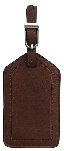 Personalized Monogrammed Leather Luggage Tags - 2 Pack