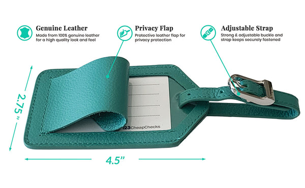 Personalized Monogrammed Leather RFID Passport Wallet and 2 Luggage Tags