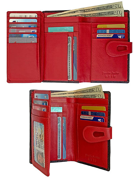 Personalized Genuine Leather Womens Medium Wallet