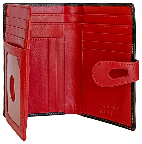 Personalized Genuine Leather Womens Medium Wallet