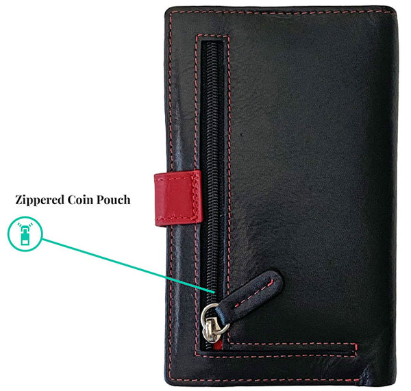 Personalized Genuine Leather Womens Medium Wallet